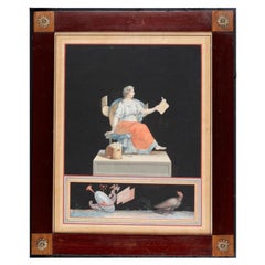 Antico quadro allegorico a guazzo italiano - Michelangelo Maestri Tympanum