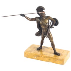 Used Italian Grand Tour Bronze Figure of Roman Commander, 19th Century