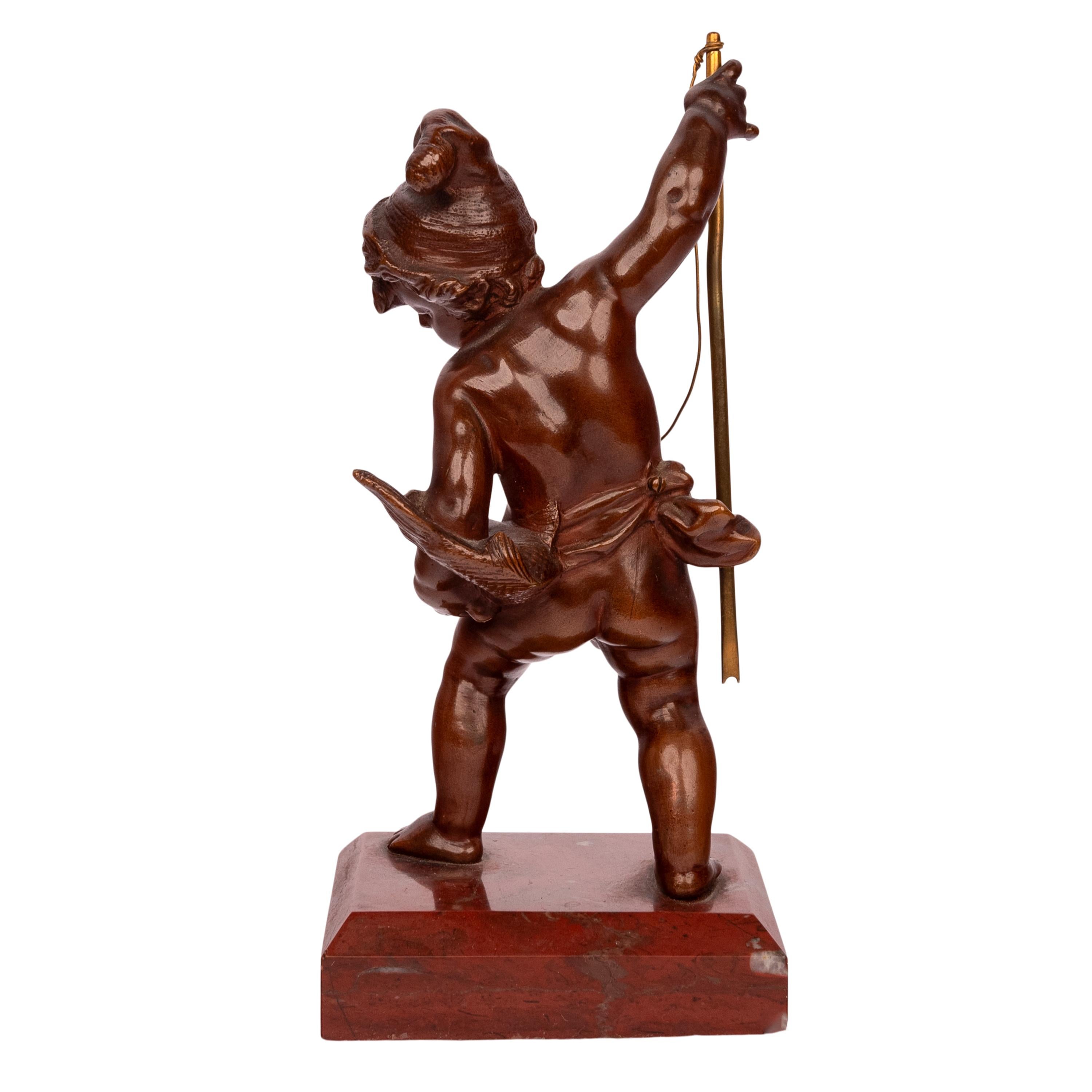 Antique Italian Grand Tour Bronze Hunting Putti Sculptures Statues Marble 1850 For Sale 9