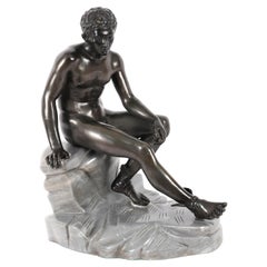 Antique Italian Grand Tour Bronze Sculpture Mercury Hermes 19th Century