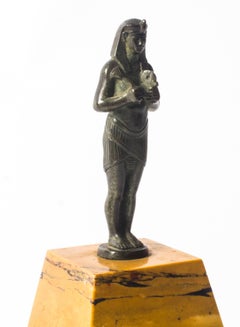 Antique Italian Grand Tour Bronze Sculpture of a Pharaoh Late 19 Century