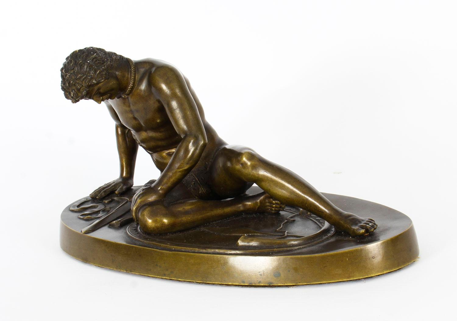 Antique Italian Grand Tour Bronze Sculpture of The Dying Gaul, 19th Century 3
