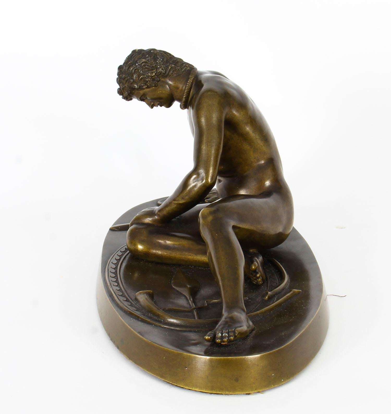 Antique Italian Grand Tour Bronze Sculpture of The Dying Gaul, 19th Century 5