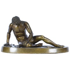 Antique Italian Grand Tour Bronze Sculpture of The Dying Gaul, 19th Century