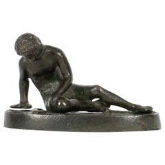 Antique Italian Grand Tour Bronze Sculpture of The Dying Gaul 19th C