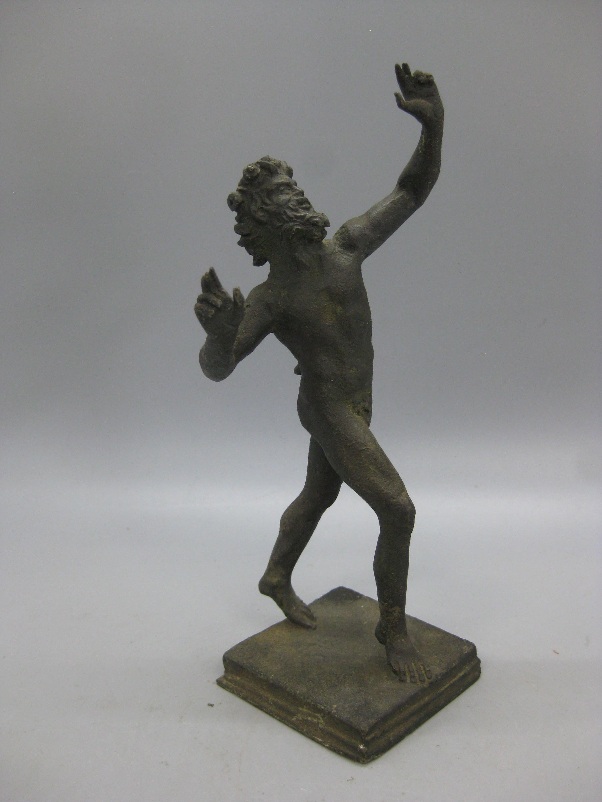 Antiguo Gran Recorrido Italiano Fauno Bailarín de Pompeya Estatua de Bronce Escultura Italia en venta 10