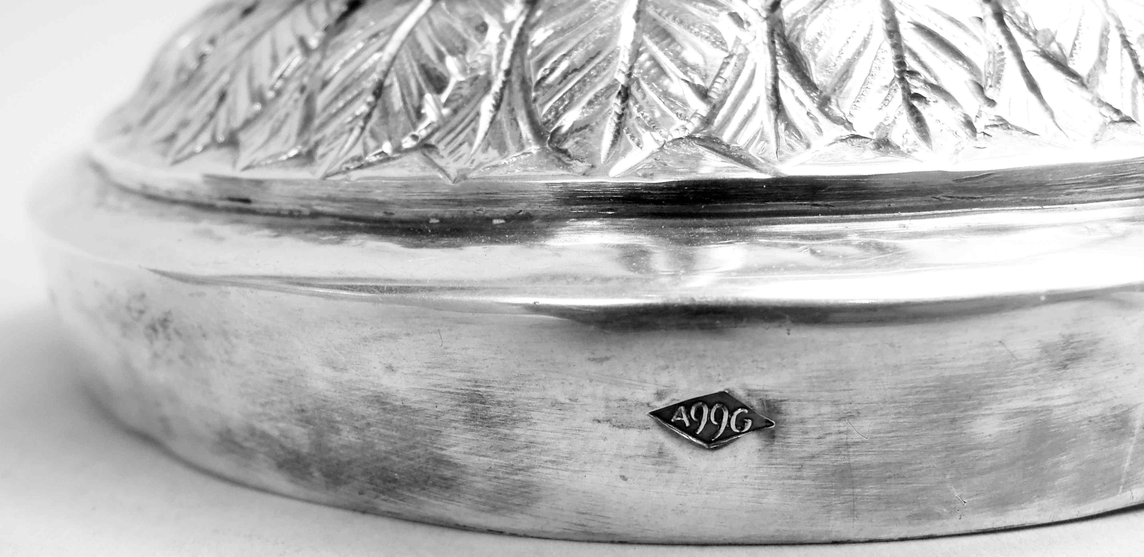 Ancienne lampe à huile en argent du Grand Tour d'Italie par Angelo Giannotti en vente 9