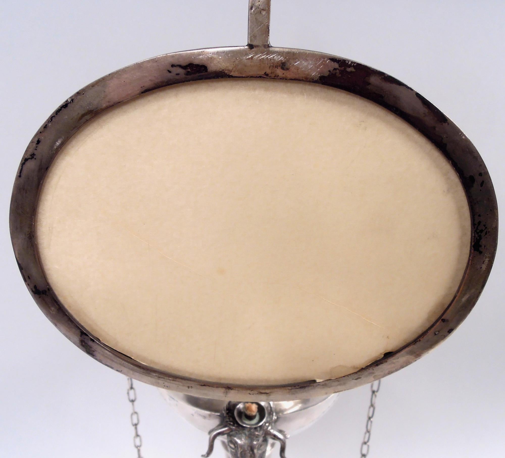 Ancienne lampe à huile en argent du Grand Tour d'Italie par Angelo Giannotti Bon état - En vente à New York, NY