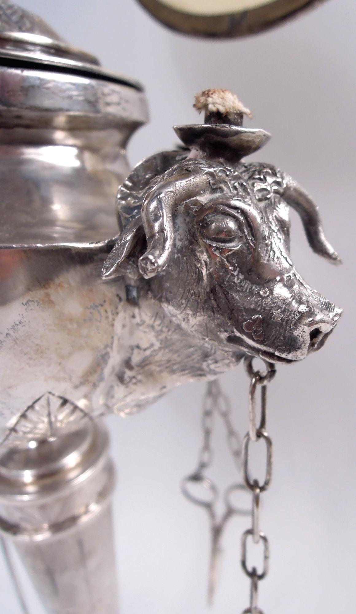 Ancienne lampe à huile en argent du Grand Tour d'Italie par Angelo Giannotti en vente 2