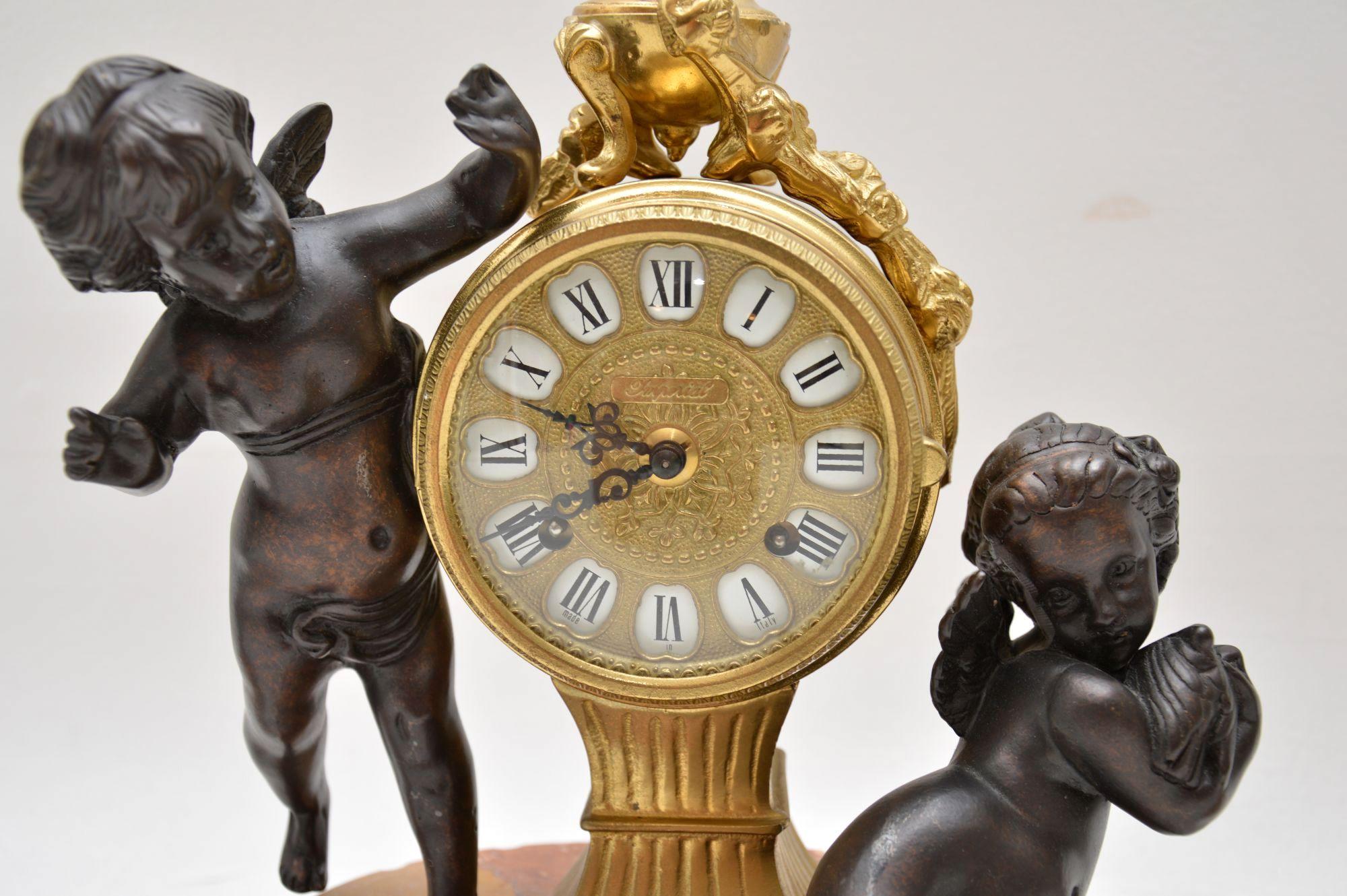 Antique Italian Imperial Mantel Clock and Candelabra 1