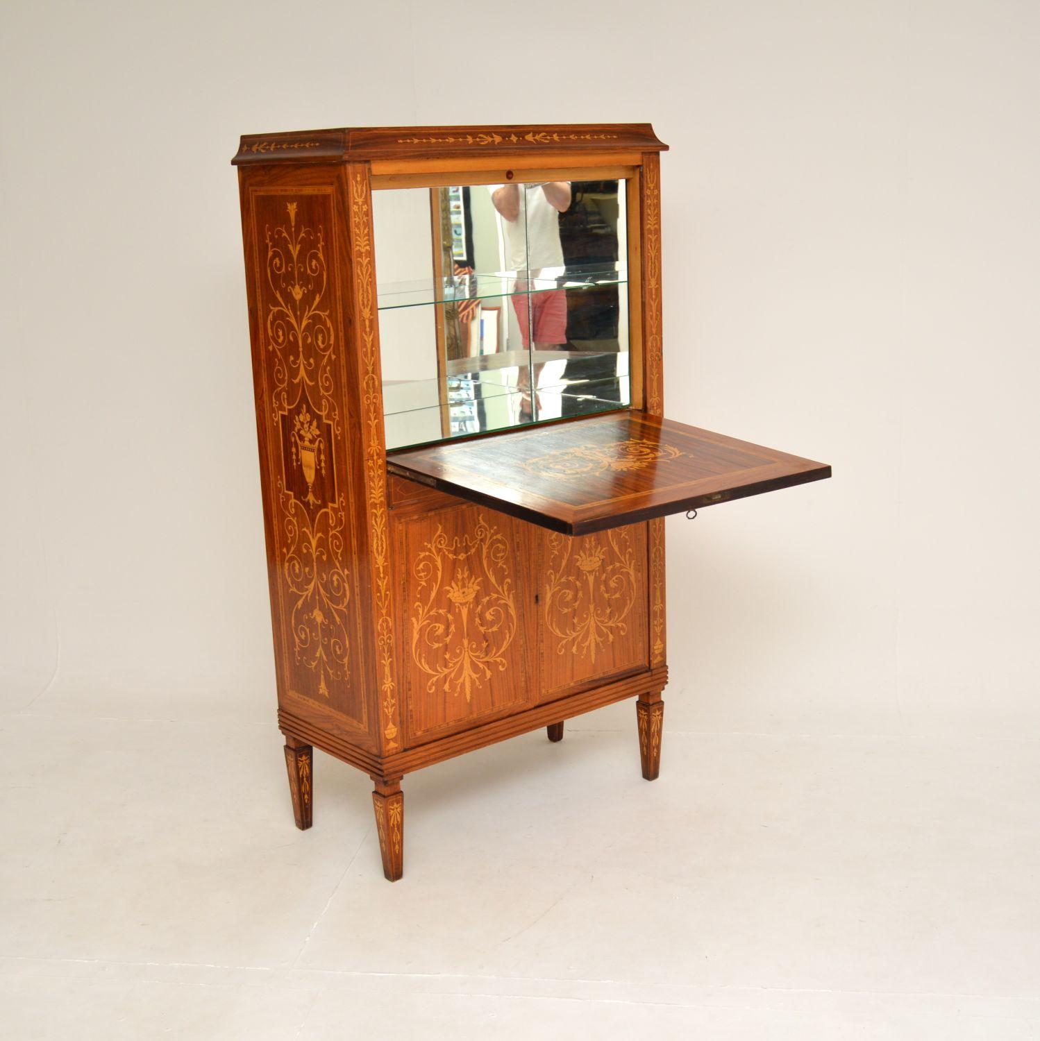 Early 20th Century Antique Italian Inlaid Drinks Cabinet