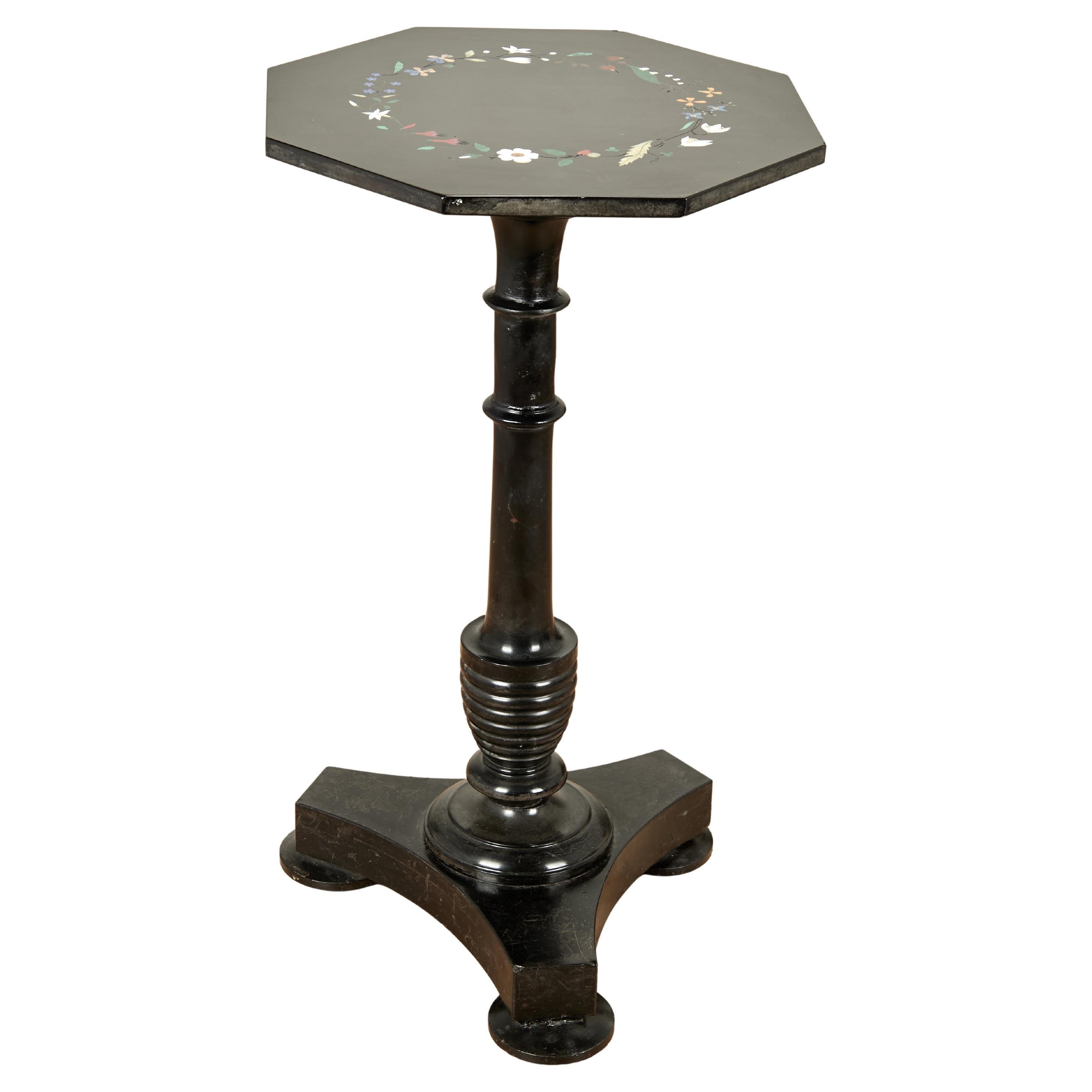 Antique Italian Inlaid Pietra Dura Stone Table or Stand