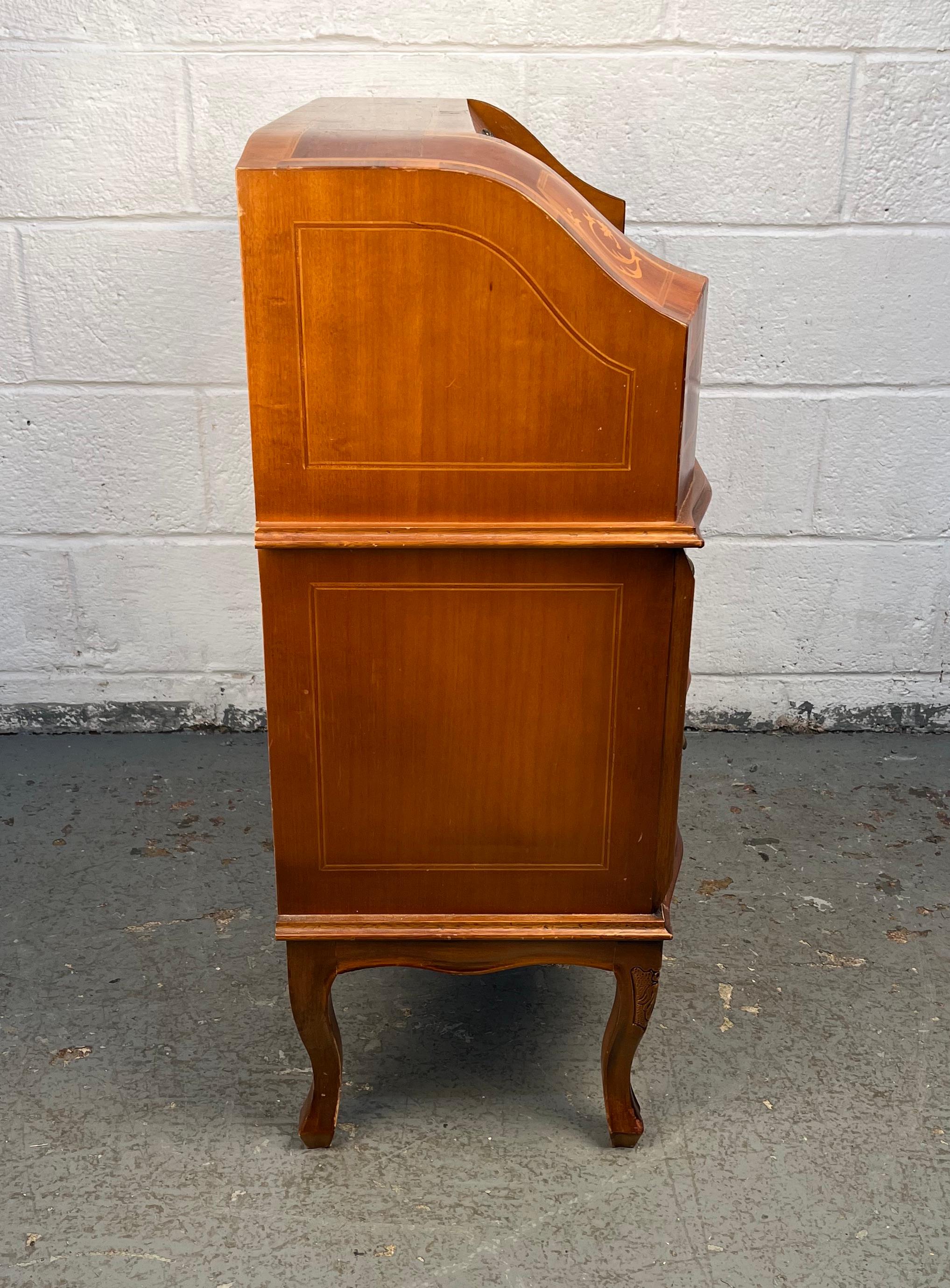 Ancien bureau secrétaire italien en marqueterie en vente 4