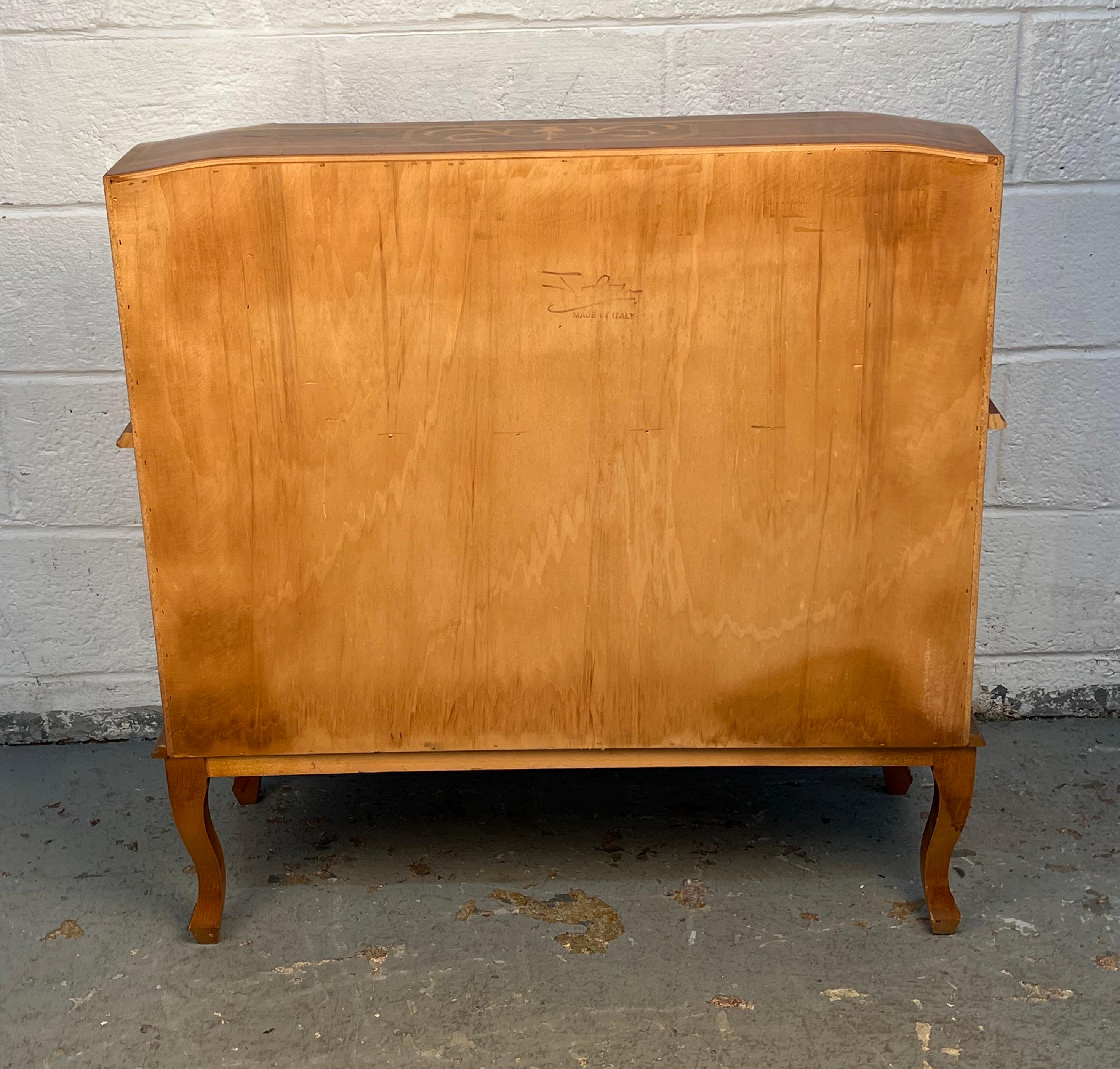 Ancien bureau secrétaire italien en marqueterie en vente 5