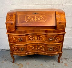 Antique Italian Inlaid Secretary Desk