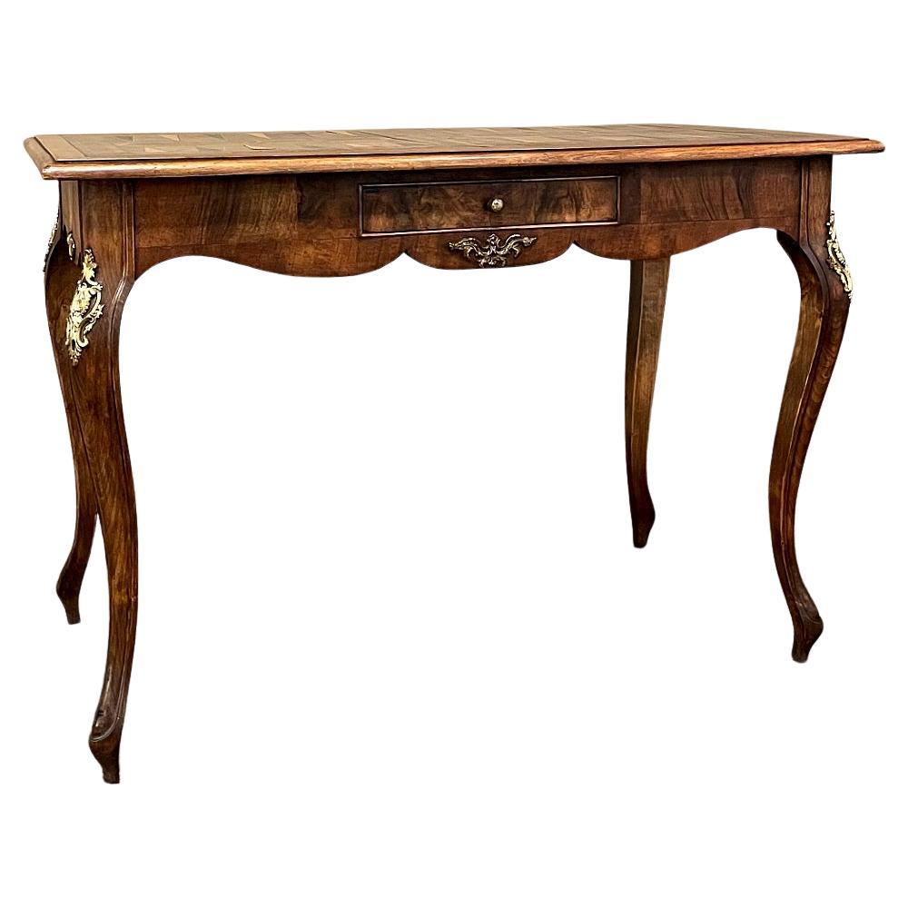 Antique Italian Inlaid Walnut Game Table For Sale
