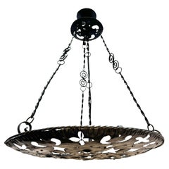 Luminaire antique en fer italien