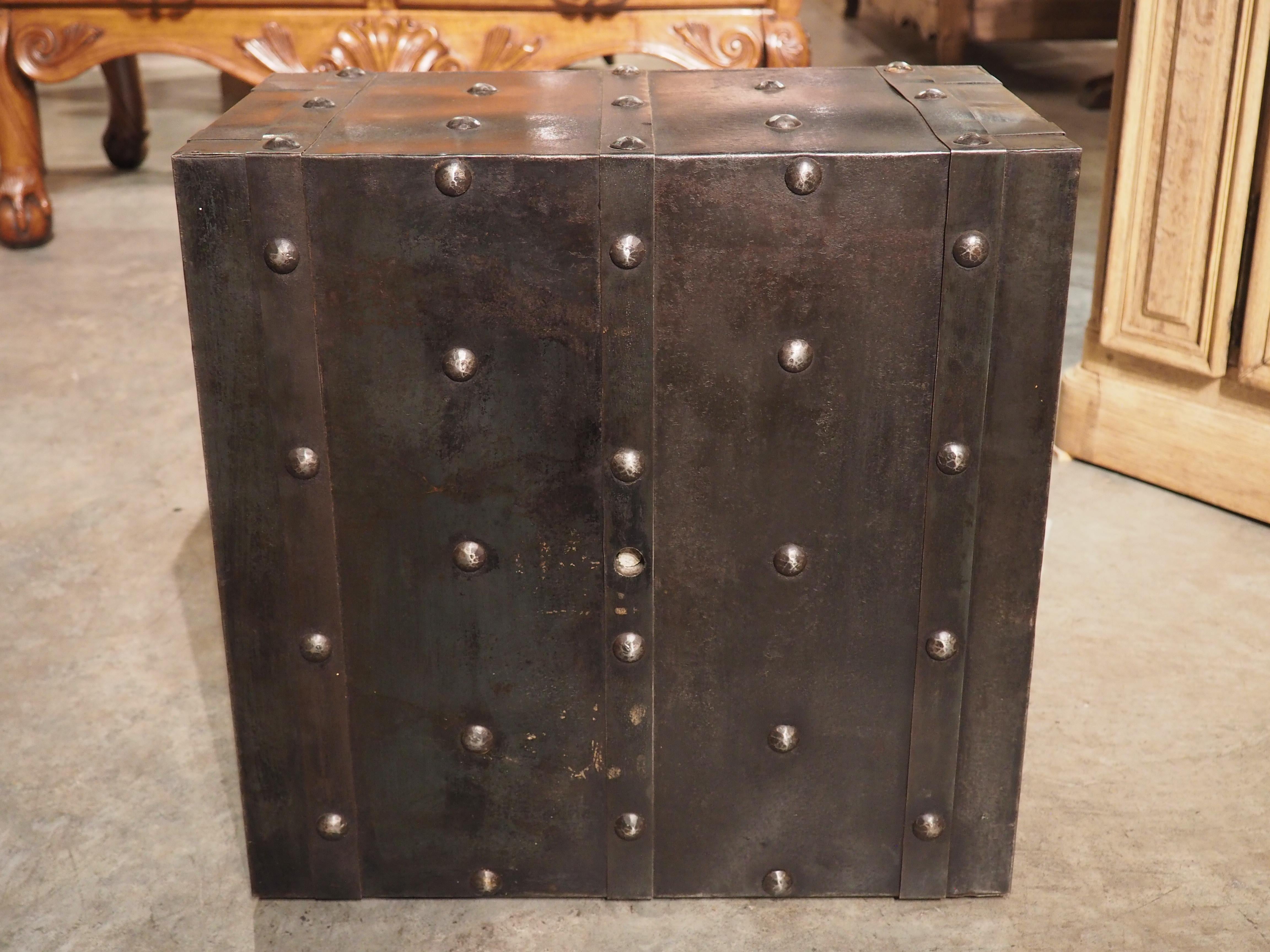 Antique Italian Iron Plated Safe, Circa 1840 5