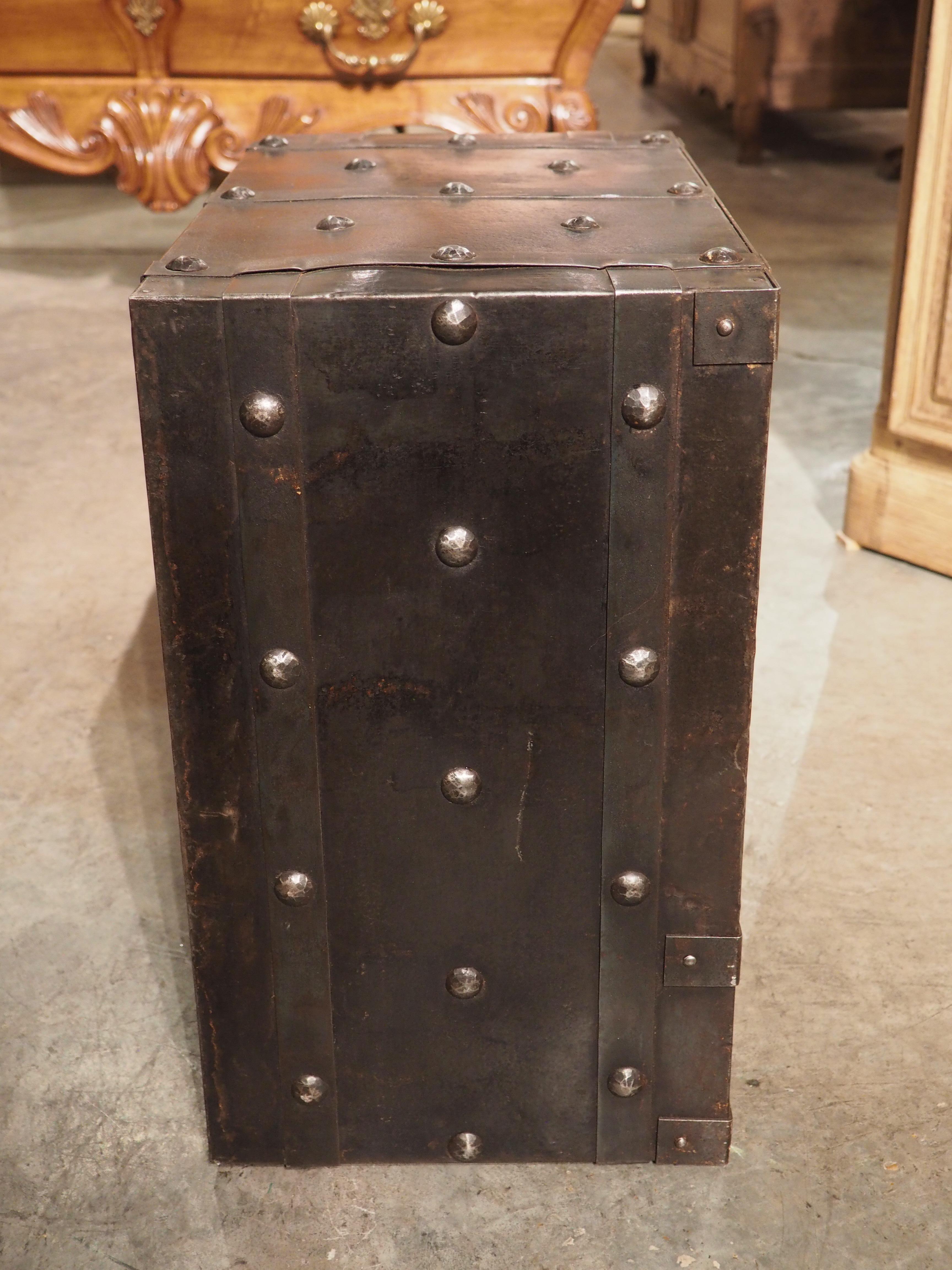 Antique Italian Iron Plated Safe, Circa 1840 6