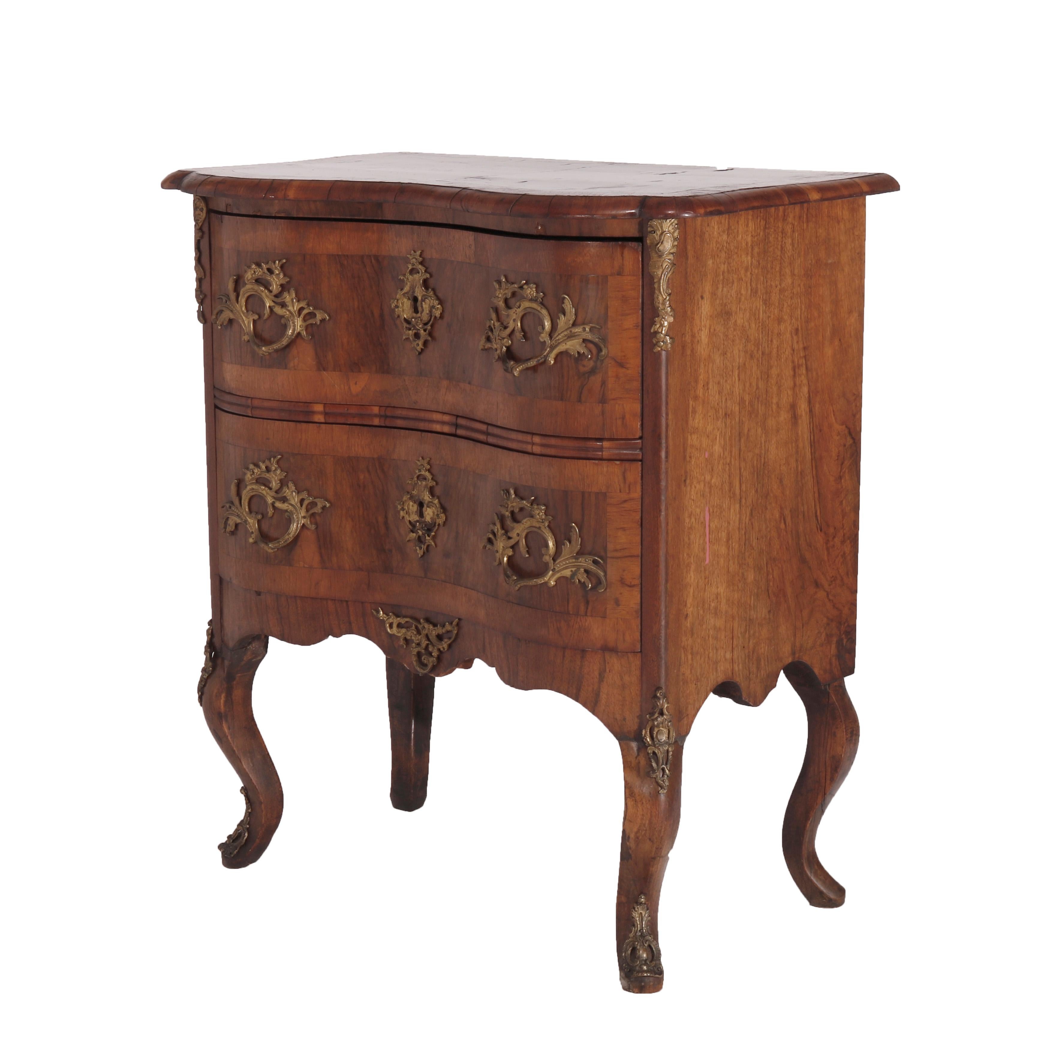  Antique Italian Kingwood, Satinwood & Burl Chest with Ormolu Mounts Late 18th C For Sale 7