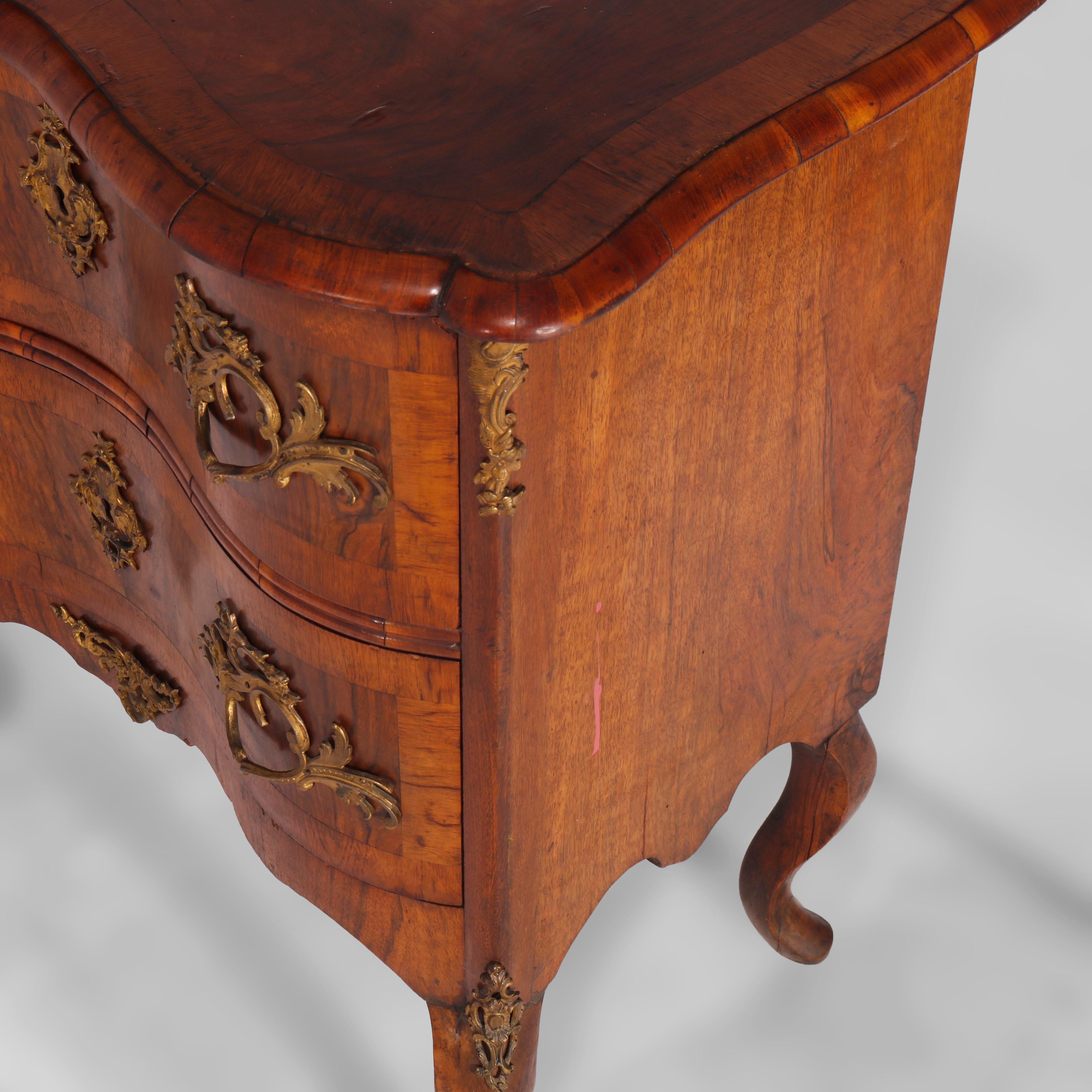 18th Century  Antique Italian Kingwood, Satinwood & Burl Chest with Ormolu Mounts Late 18th C For Sale