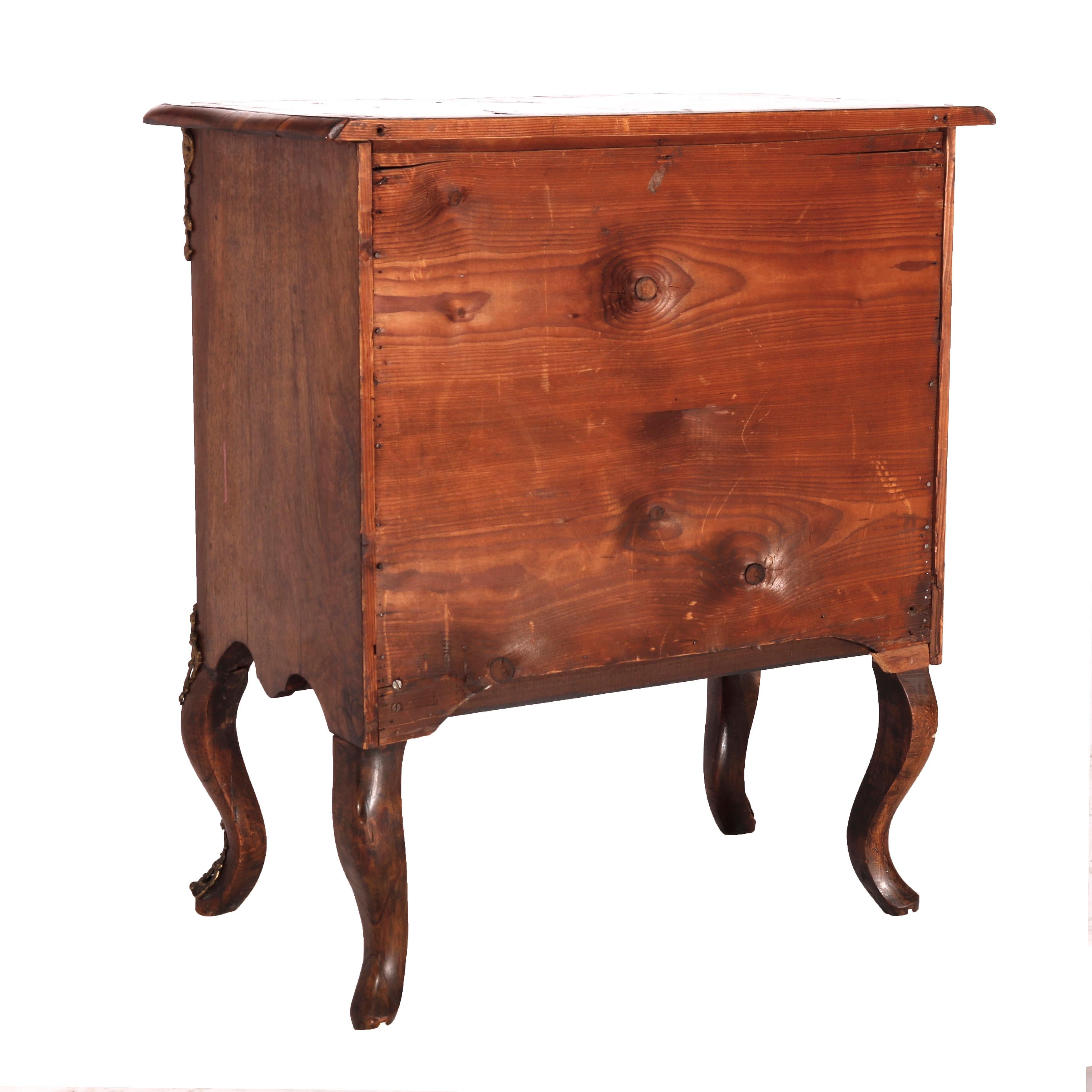  Antique Italian Kingwood, Satinwood & Burl Chest with Ormolu Mounts Late 18th C For Sale 3