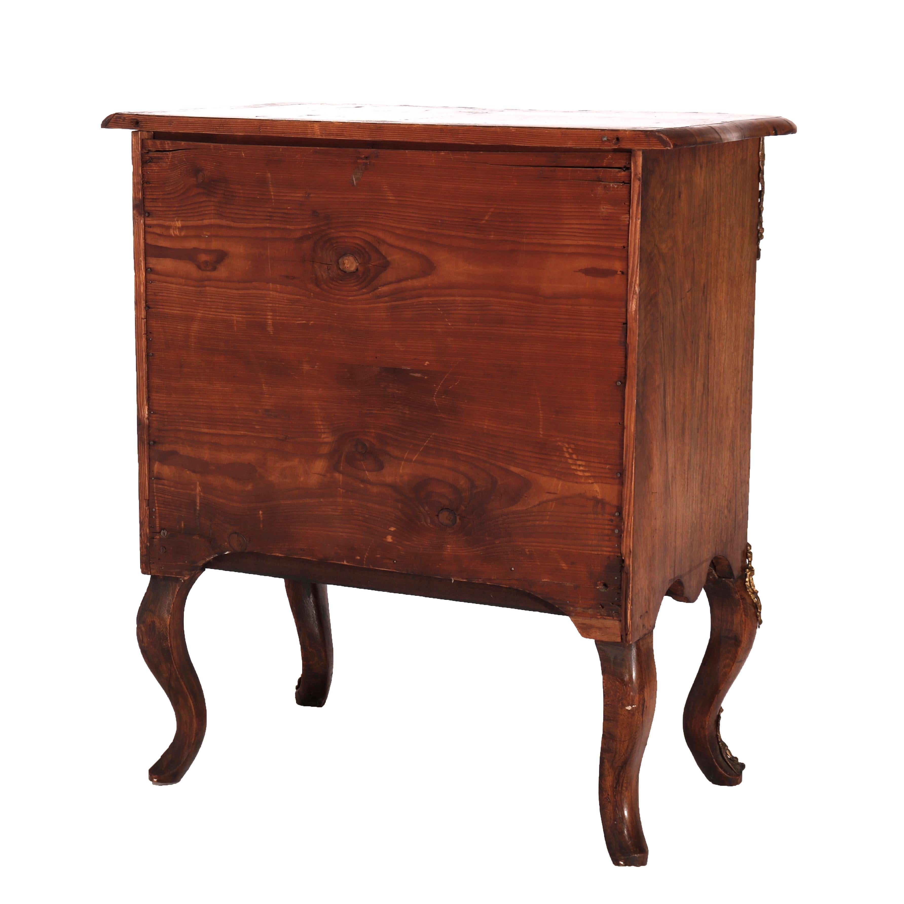 Antique Italian Kingwood, Satinwood & Burl Chest with Ormolu Mounts Late 18th C For Sale 4
