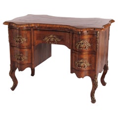 Antique Italian Kingwood, Satinwood, Burl & Ormolu Ladies Desk, 18th/19th C