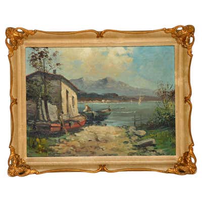 English Landscape Oil Painting by R. Perry at 1stDibs
