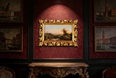 Peinture à l'huile italienne ancienne de Guido Agostini 19ème siècle