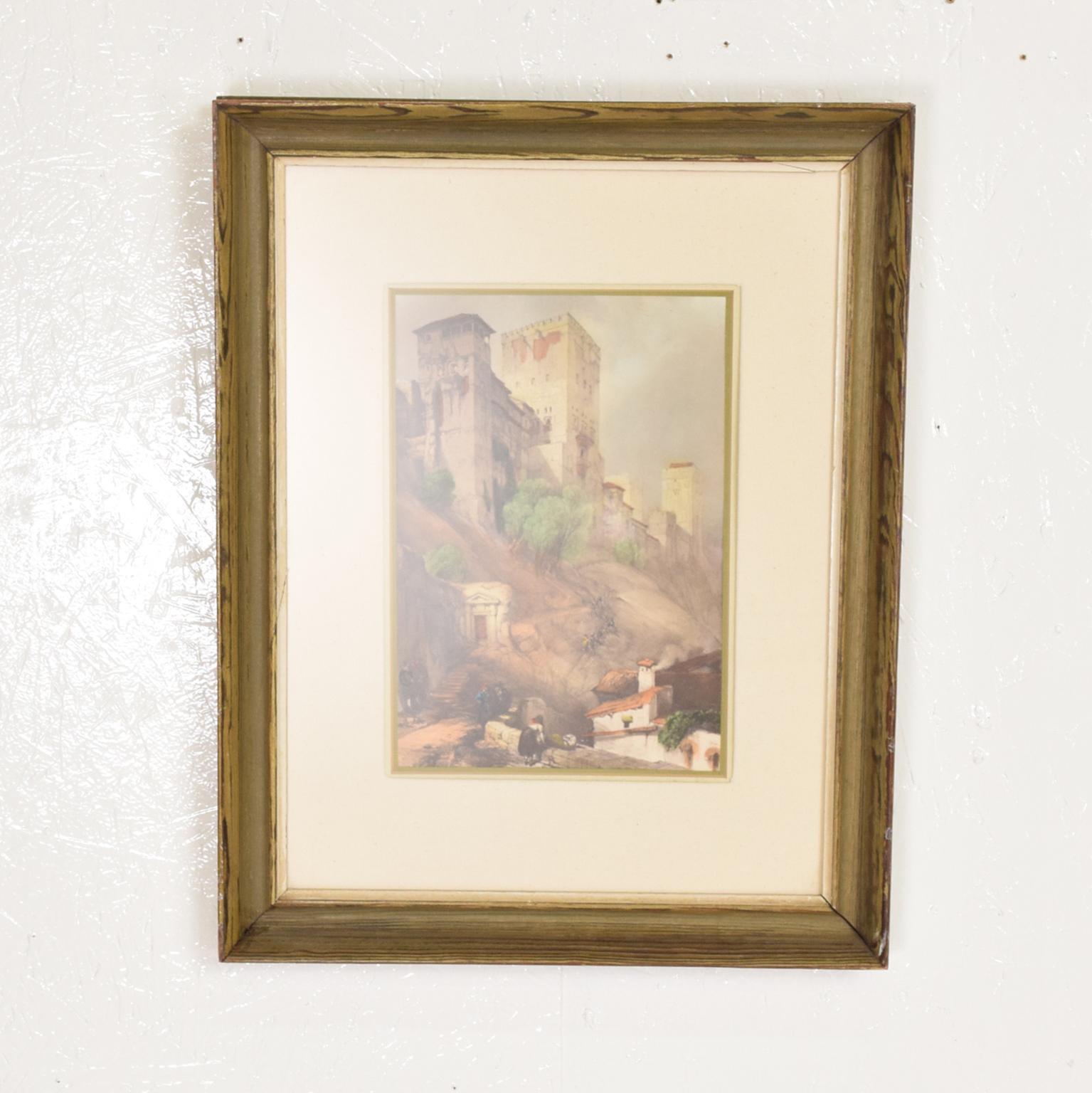 Antique Italian Landscape Painting, Framed In Good Condition In Chula Vista, CA