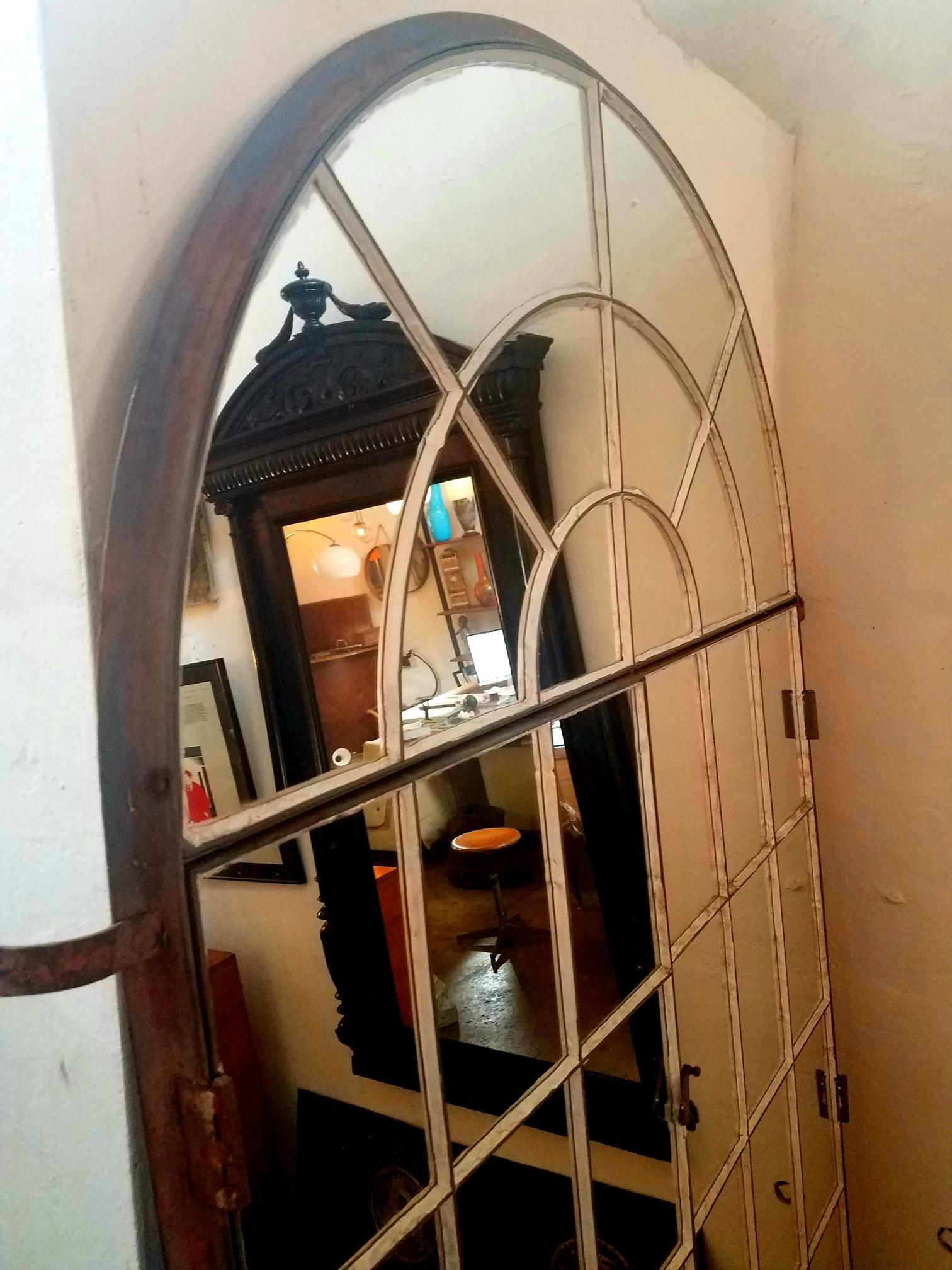 Early 20 th Century Antique Italian Large Mirror In Distressed Condition For Sale In Los Angeles, CA