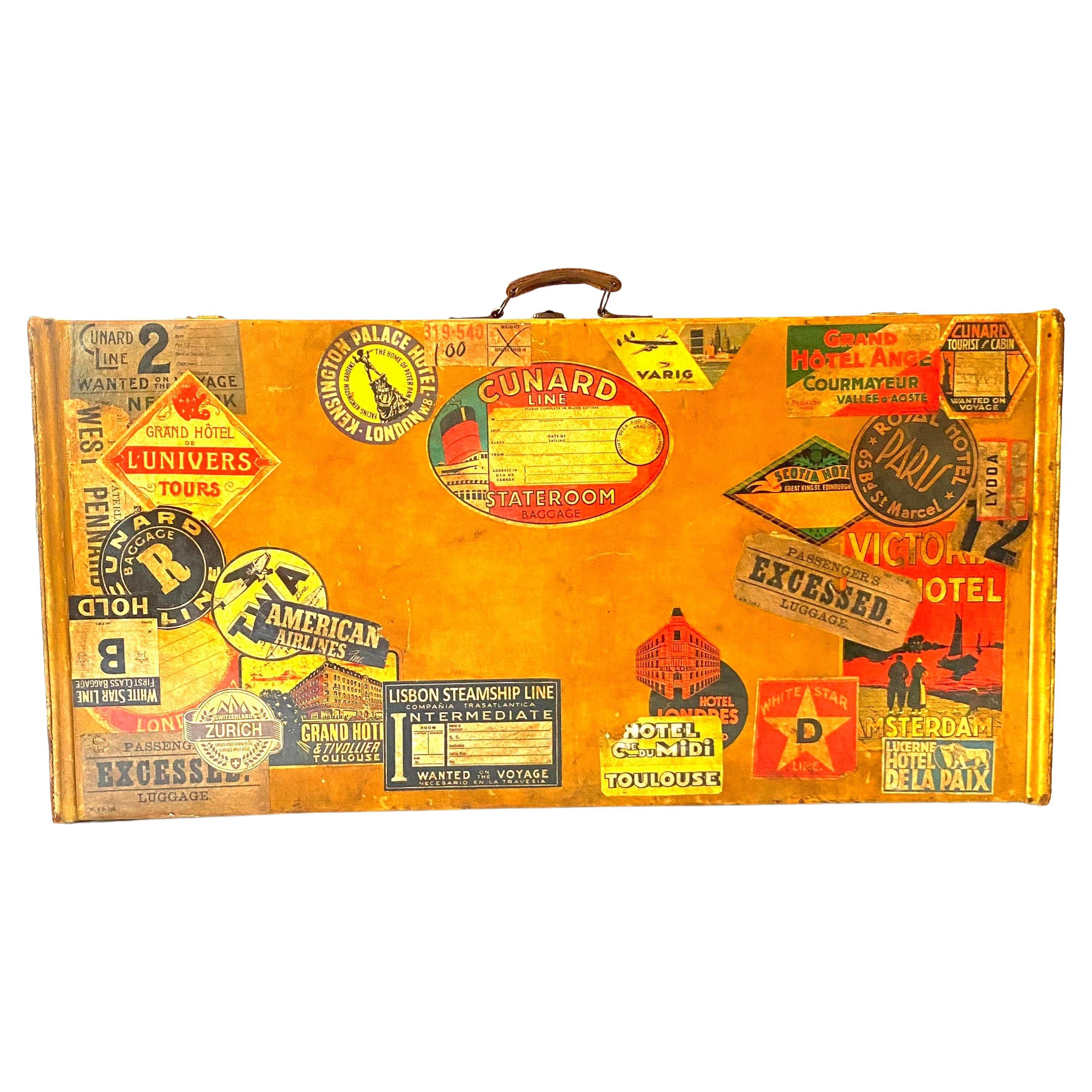 Antique Italian Leather Travel Case, Early 20th Century For Sale