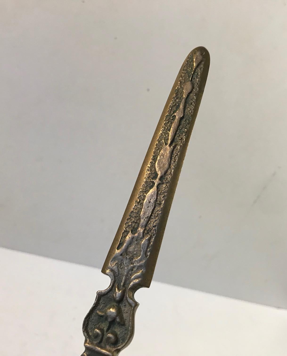 vintage brass letter opener