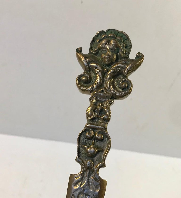 Antique Italian Letter Opener in Brass, circa 1900 For Sale at 1stDibs