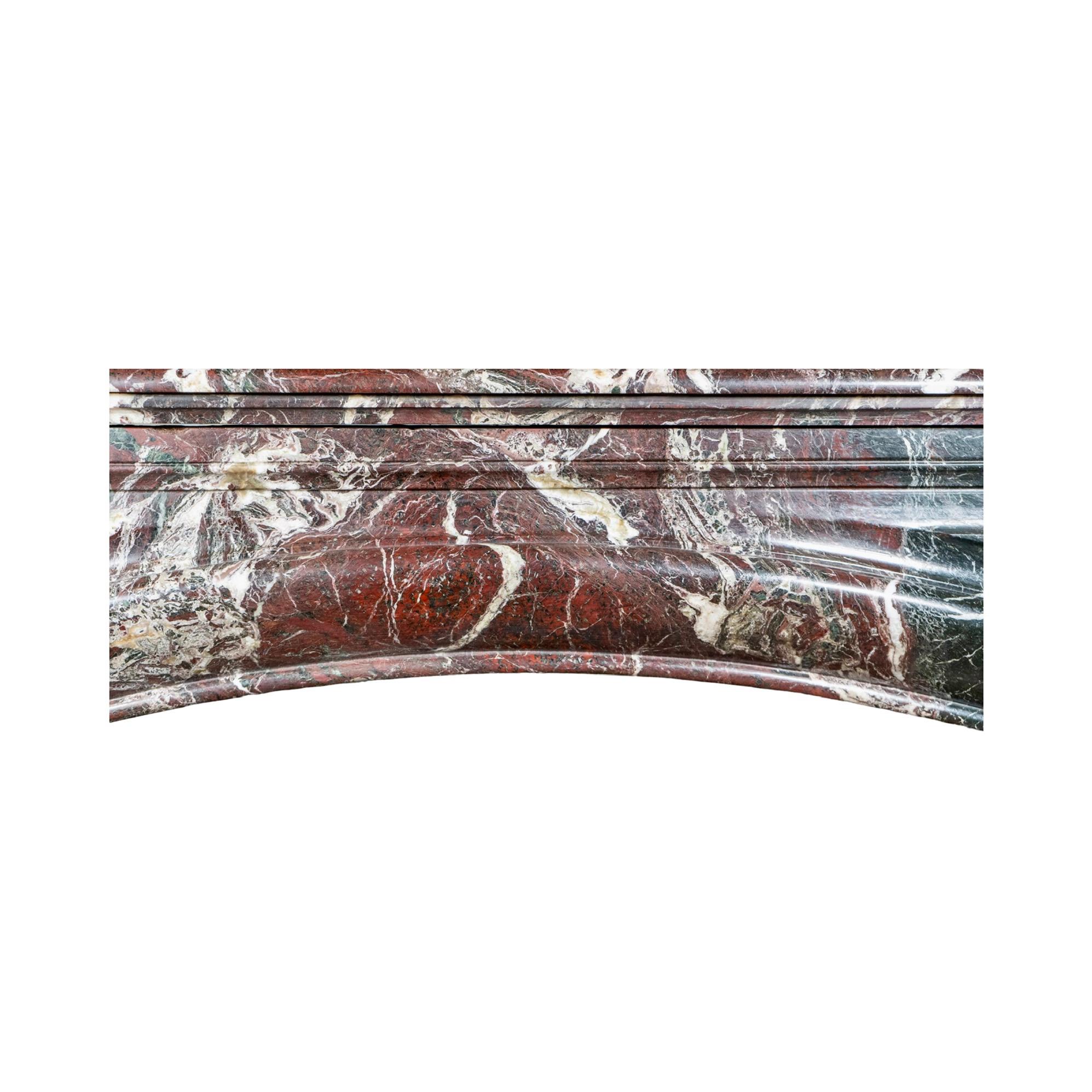 Antiker italienischer Levanto Rouge-Marmorkaminsims aus Levanto im Angebot 6