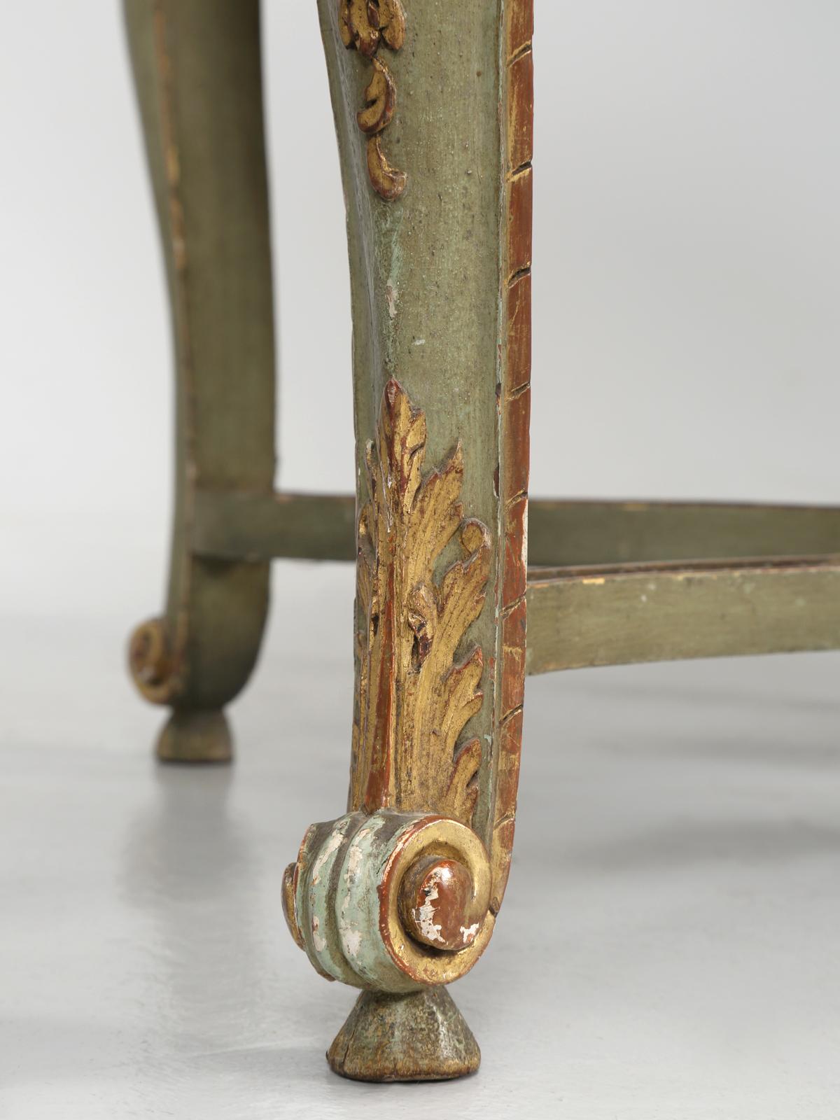 Antique Italian Louis XV Style Armchairs in Original Paint 7