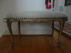 Antique Italian Regence / Louis XV Style Painted Bench