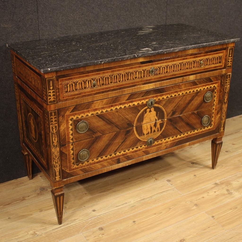 Wood Antique Italian Louis XVI Dresser, 18th Century For Sale
