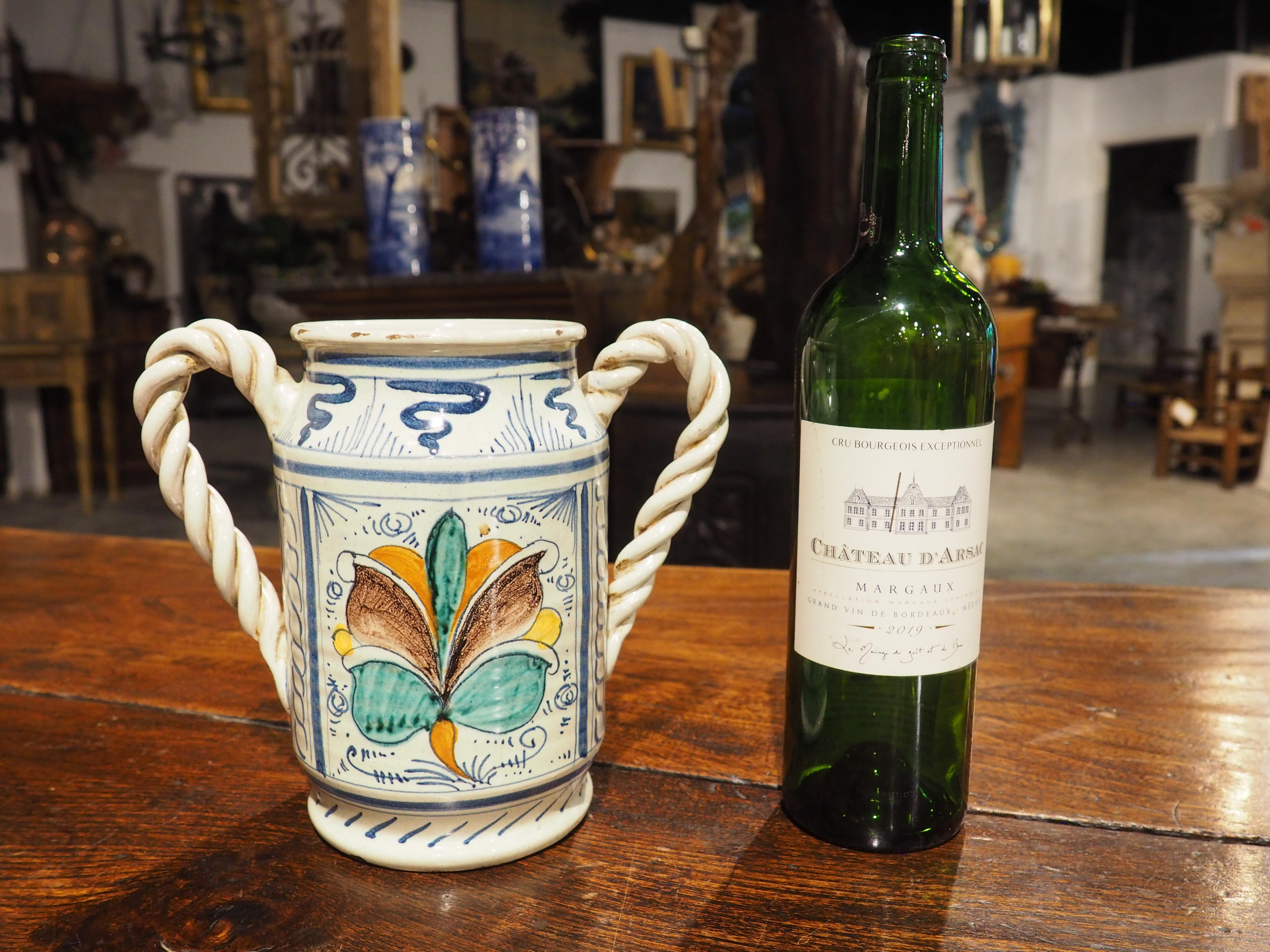 Antique Italian Majolica Drug Vessel, 19th Century For Sale 6