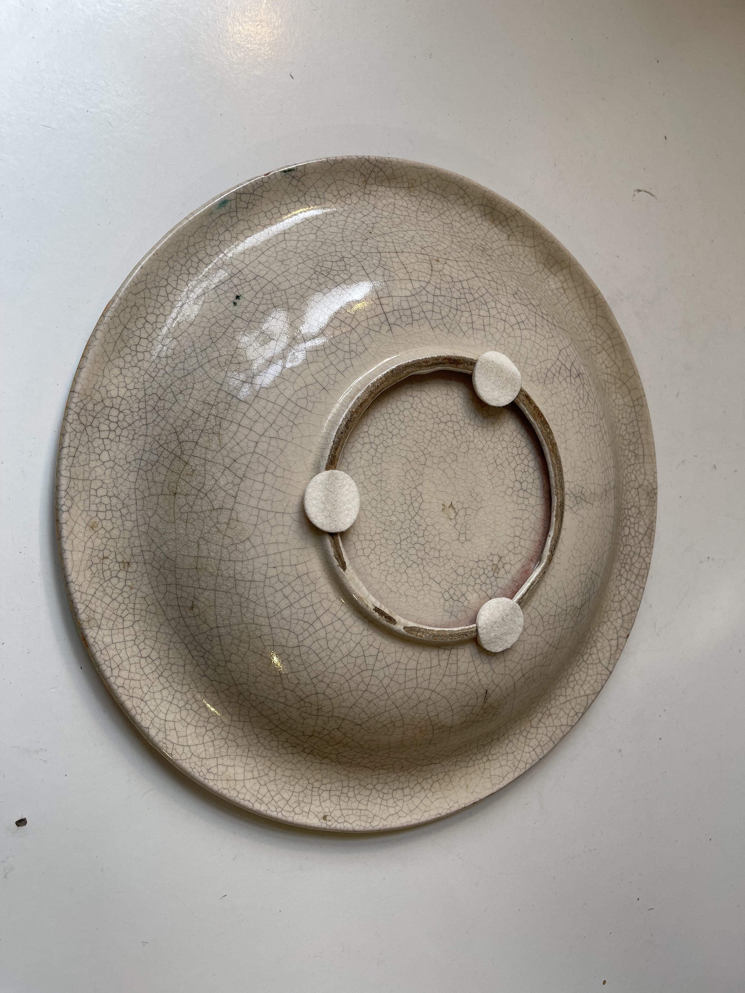 Antiguo Plato de Frutas de Mayólica Italiana en Cerámica Esmaltada, Década de 1910 Europeo en venta