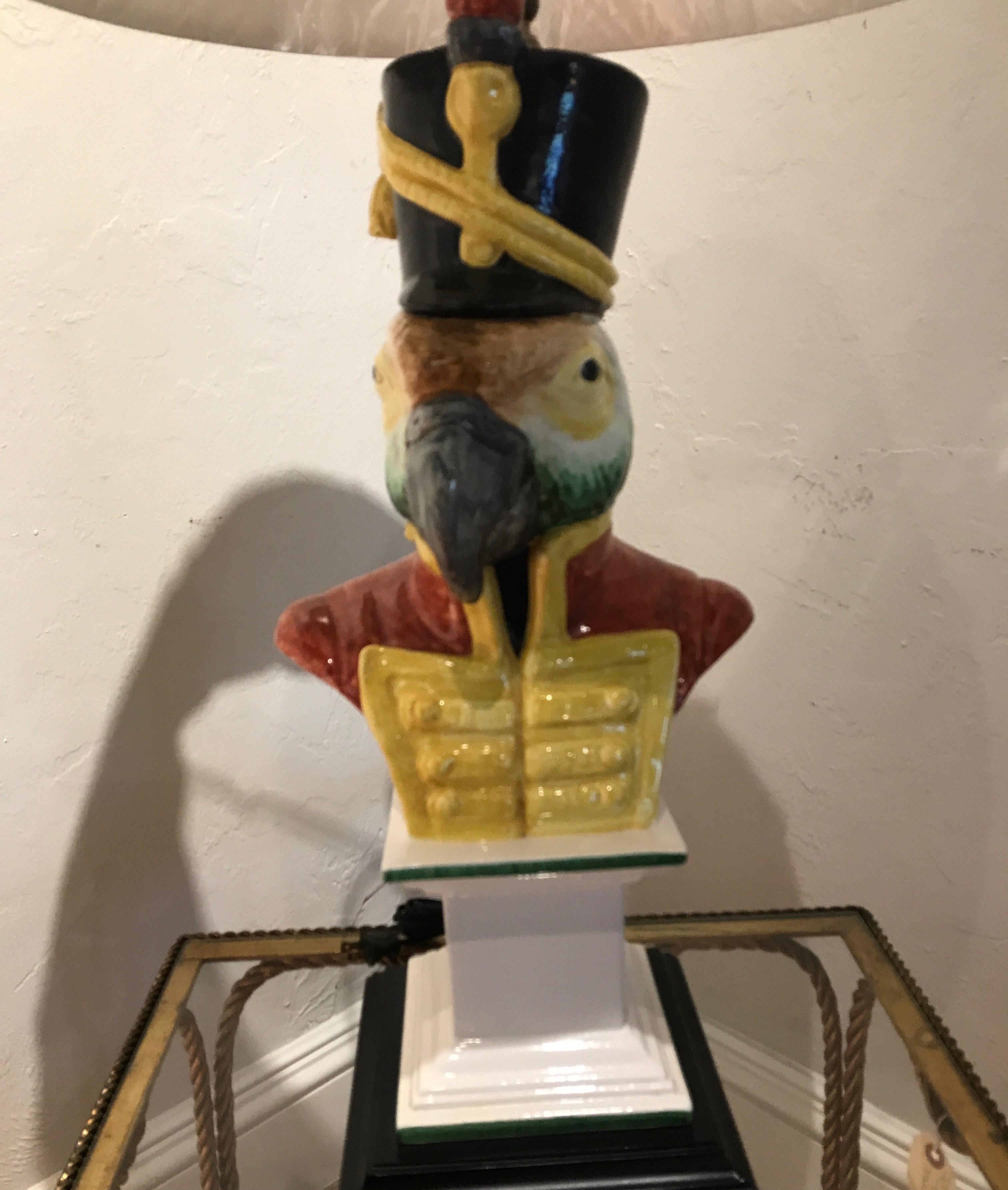 antique parrot lamp