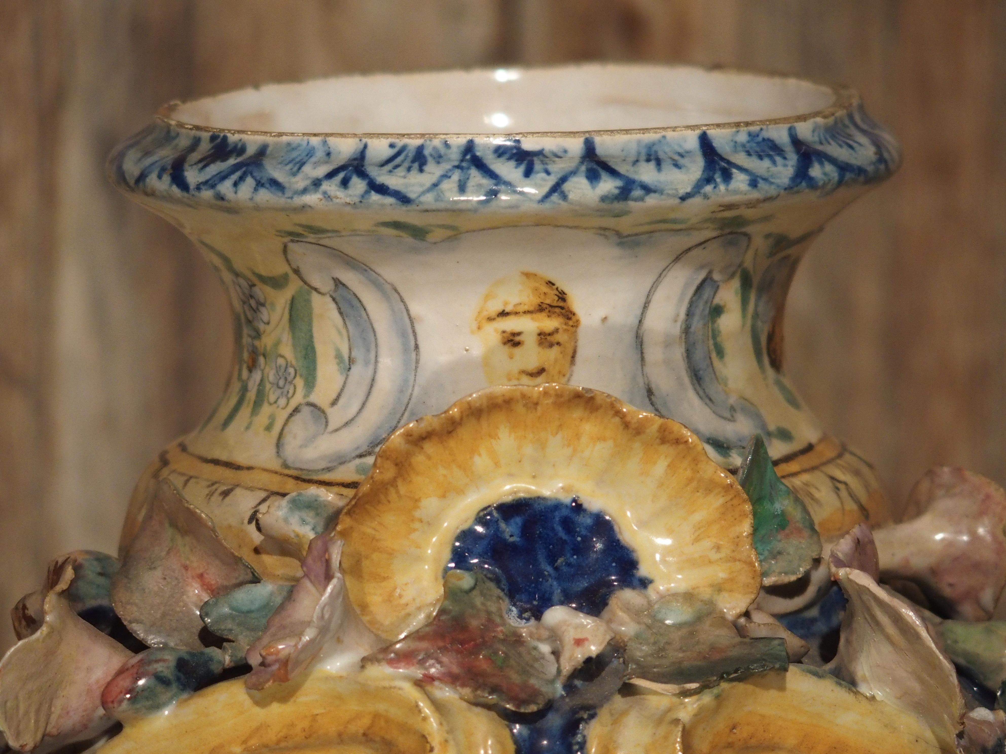 Antique Italian Majolica Vase, circa 1880 4