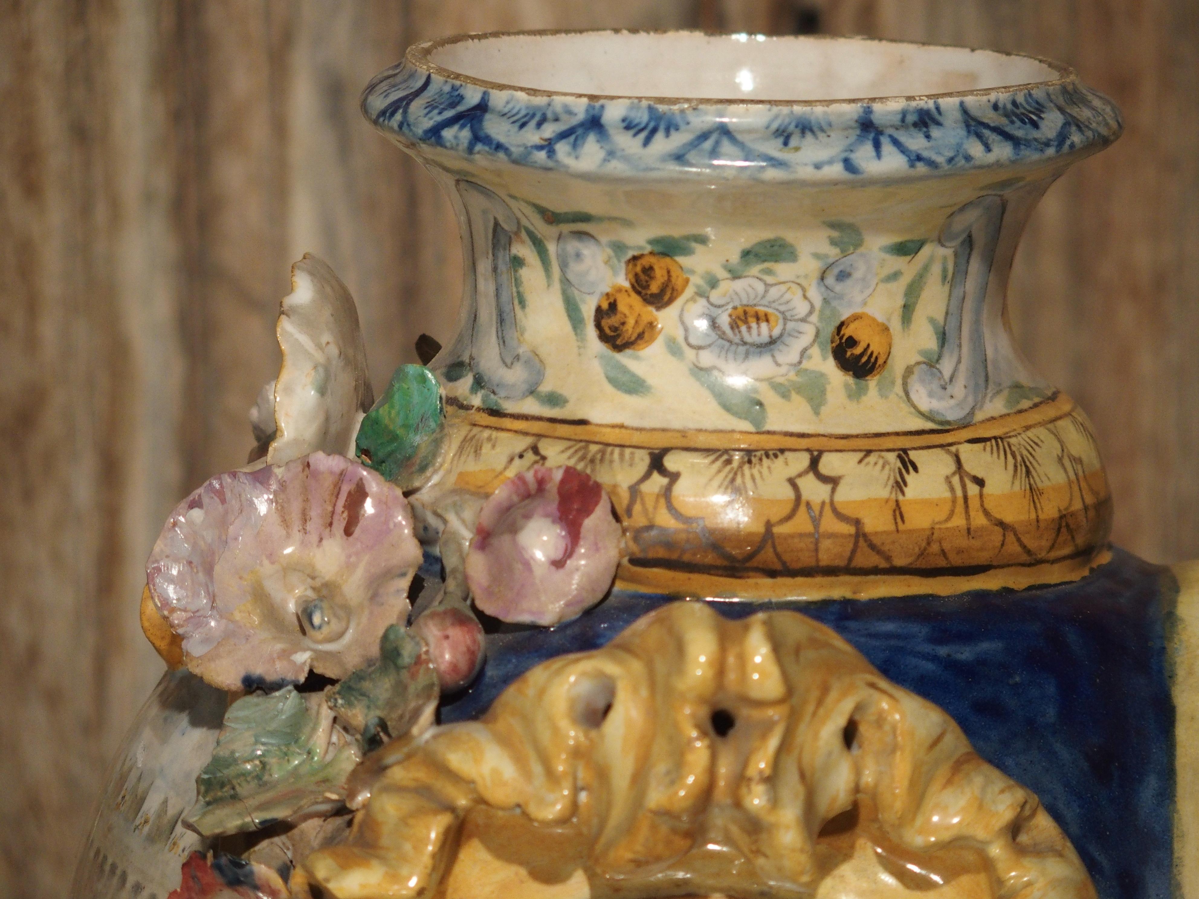 Antique Italian Majolica Vase, circa 1880 6