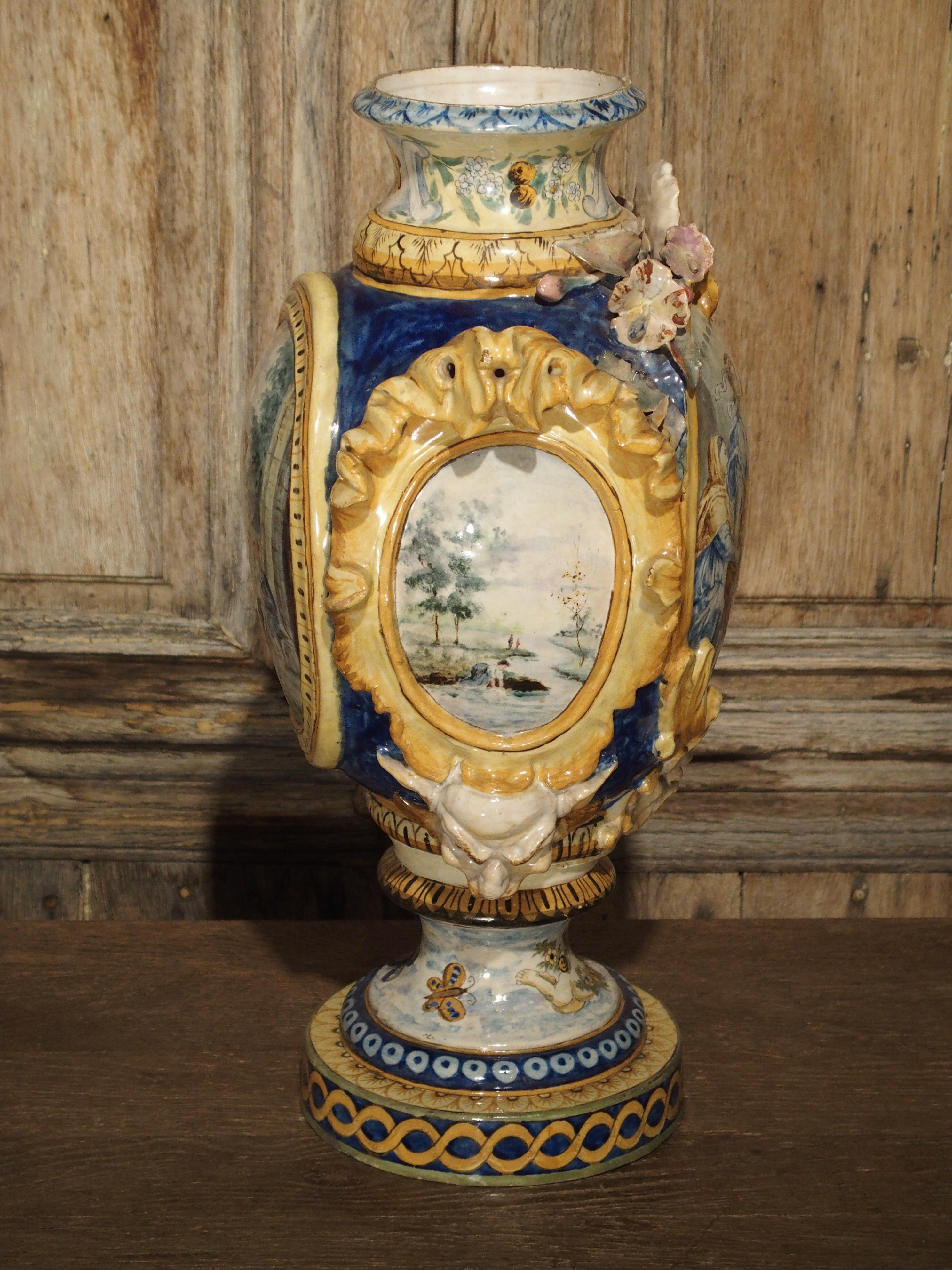 Antique Italian Majolica Vase, circa 1880 11