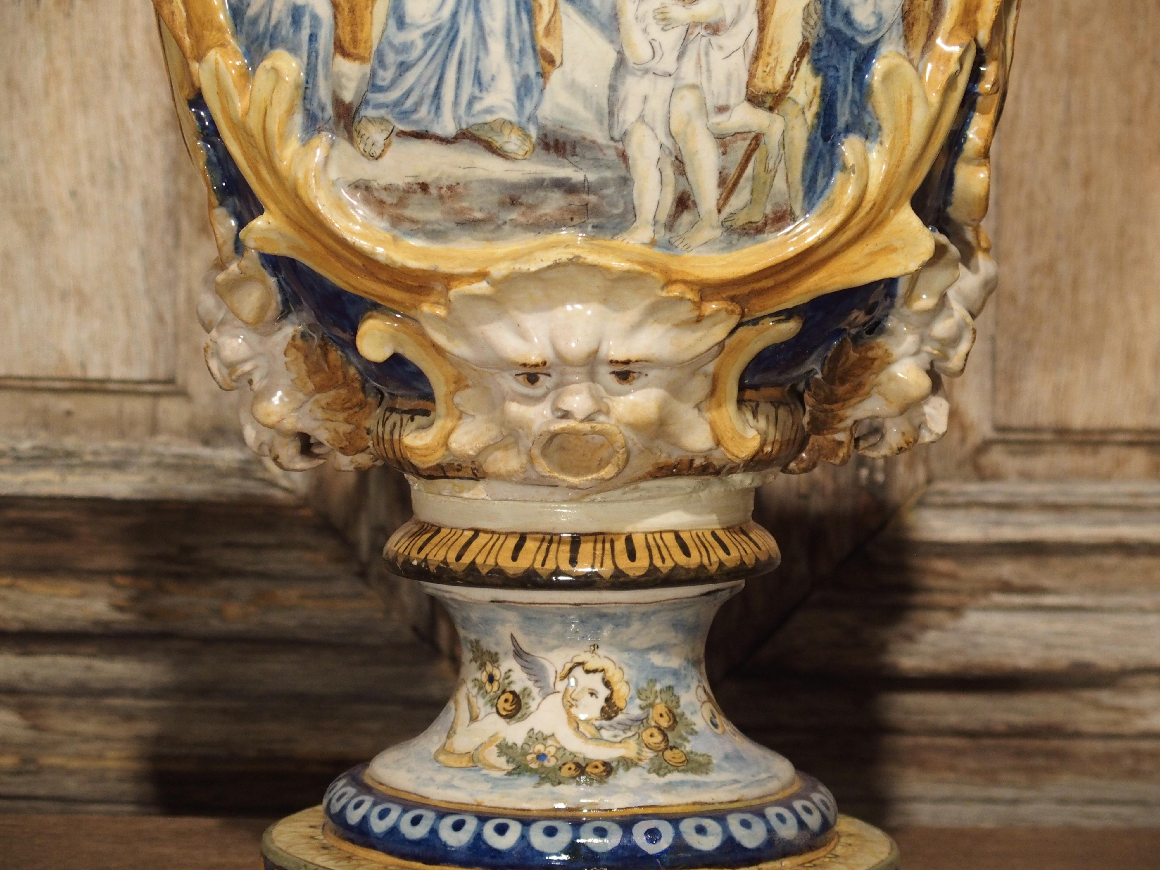 Antique Italian Majolica Vase, circa 1880 13