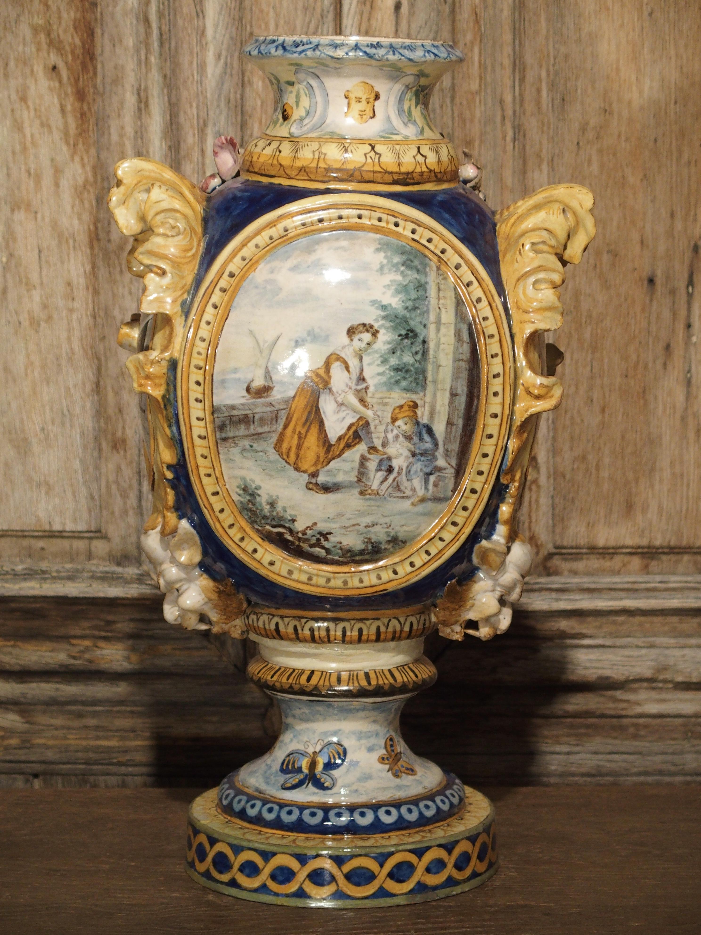 Antique Italian Majolica Vase, circa 1880 14