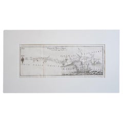 Antique Italian Map of Viaggio da Roma a Napoli 1775