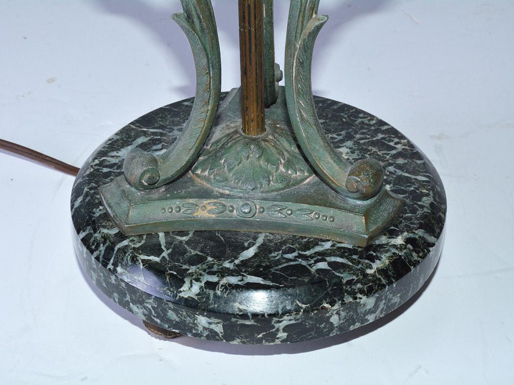 Classical Roman Antique Italian Marble and Bronze-Mounted Table Lamp