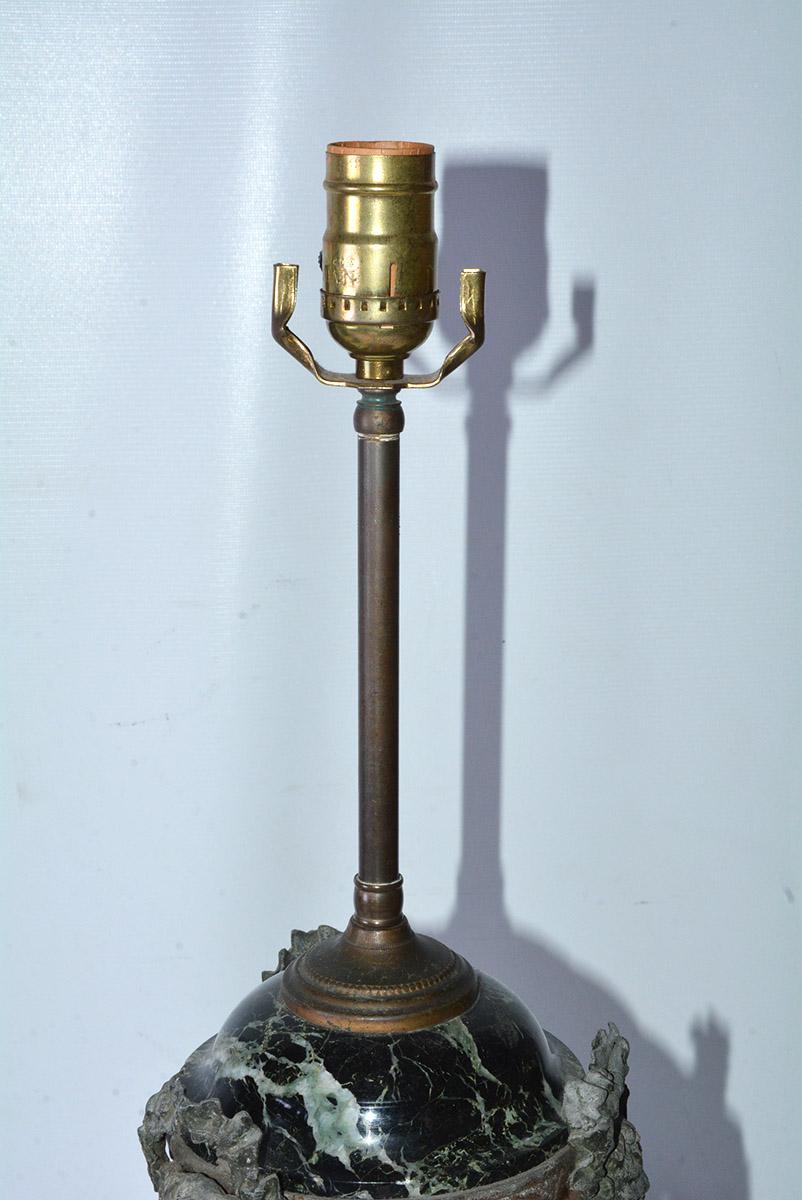 Unknown Antique Italian Marble and Bronze-Mounted Table Lamp